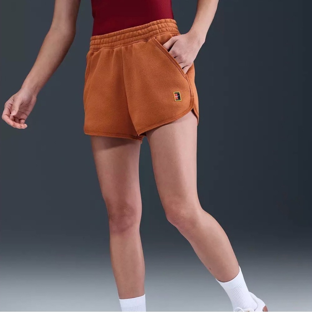 Nike Women's Burnt Orange Athletic Fleece Shorts